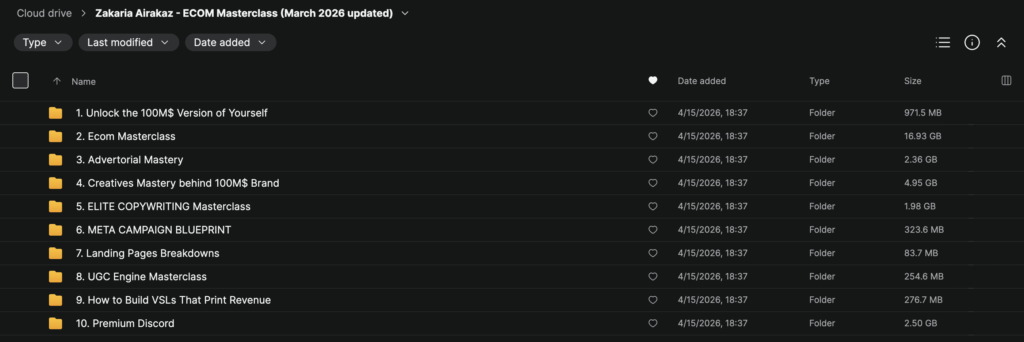 Zakaria Airakaz – ECOM Masterclass (March 2026 Updated)
