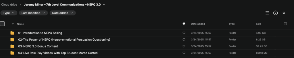 Jeremy Miner – 7th Level Communications – NEPQ 3.0