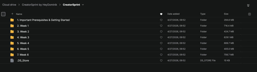 CreatorSprint by HeyDominik