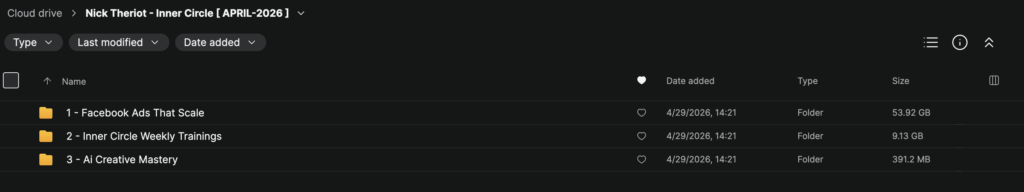 Nick Theriot ​Inner Circle – April 2026