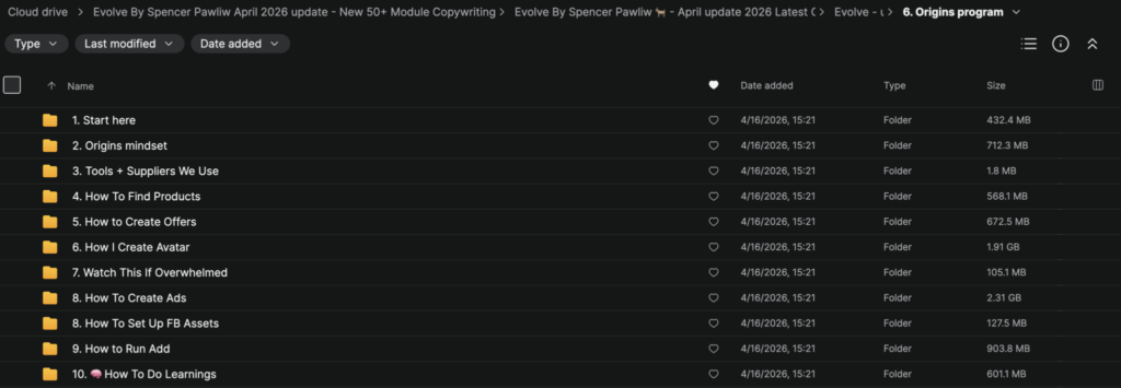 Spencer Pawliw – Origins Ecommerce (April 2026)