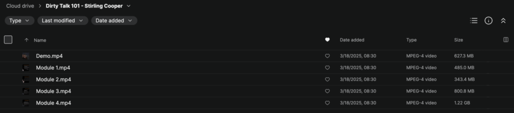 Stirling Cooper – Dirty Talk 101