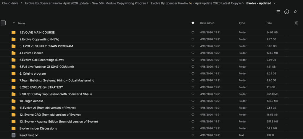 Spencer Pawliw – Evolve April 2026